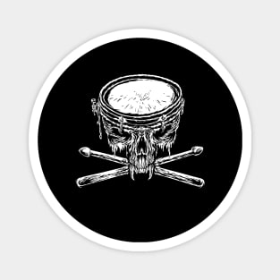 Drum Skull-Drummer-Metal-Rock Magnet